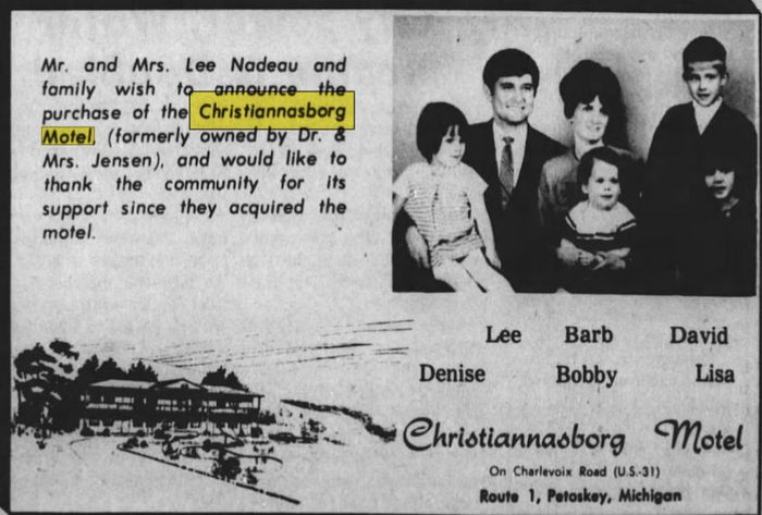 Bay Inn of Petoskey (Christiannasborg Motel) - Mar 1971 Nadeau Family